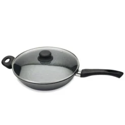 Wok Et Couvercle Revêtement Dur Comme La Pierre 28 Cm