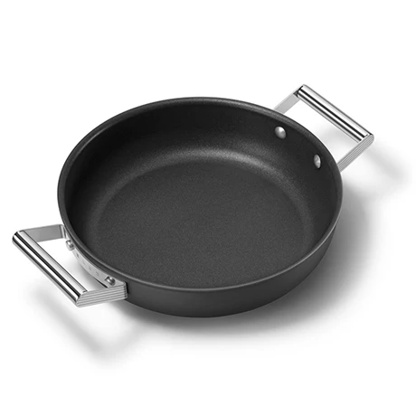 Smeg Sauteuse Aluminium Antiadhésive 28 Cm Noir Mat Avec Couvercle En Verre Trempé 2 Smeg Sauteuse Aluminium Antiadhésive 28 Cm Noir Mat Avec Couvercle En Verre Trempé – Image 2