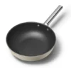 Smeg Wok Aluminium Antiadhésif 30 Cm Crème Mat