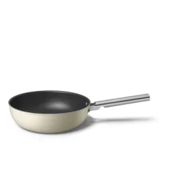 Smeg Wok Aluminium Antiadhésif 30 Cm Crème Mat 7 Smeg Wok Aluminium Antiadhésif 30 Cm Crème Mat -Pas Cher Cuire Joie Magasin 116001 3 2 Wok aluminium antiadhesif 30 cm creme mat Smeg