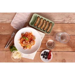 Lekue Moule Silicone 6 Saucisses Végétales Veggie Sausage Vert -Pas Cher Cuire Joie Magasin 150008 2 1 Moule silicone 6 saucisses vegetales Veggie sausage vert Lekue