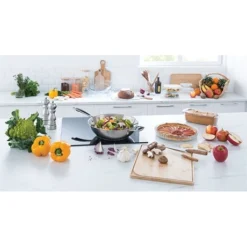 Lot Wok Tout Inox Et Couvercle Verre 30 Cm Excell'Inox -Pas Cher Cuire Joie Magasin 209005 1 1 Lot wok tout inox et couvercle verre 30 cm Excell Inox Mathon