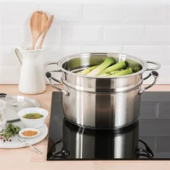 Lot Panier Vapeur Multidiamètre Et Couvercle En Verre Excell'Inox 24 Cm -Pas Cher Cuire Joie Magasin 229003 1 1 Lot panier vapeur multidiametre et couvercle en verre Excell Inox 24 cm Mathon