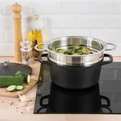 Lot Panier Vapeur Multidiamètre Et Couvercle En Verre Excell'Inox 24 Cm -Pas Cher Cuire Joie Magasin 229003 2 1 Lot panier vapeur multidiametre et couvercle en verre Excell Inox 24 cm Mathon