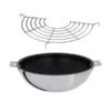 Lot Wok Inox Revêtu Et Grille Casteline 28 Cm