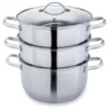 Cuiseur Vapeur Inox 26 Cm 2 Paniers