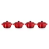 Le Creuset Set 4 Mini-cocottes Céramique 10 Cm Cerise