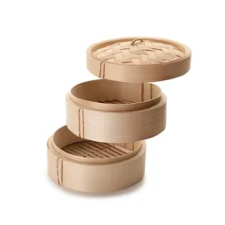 Ibili Cuiseur Vapeur Bambou 2 Niveaux -Pas Cher Cuire Joie Magasin 308000 1 1 Cuiseur vapeur bambou 2 niveaux Ibili