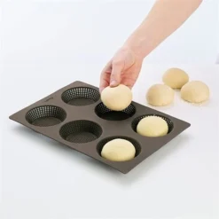 Lekue Plaque Perforée 6 Petits Pains Ronds En Silicone -Pas Cher Cuire Joie Magasin 35144 3 1 Plaque perforee 6 petits pains ronds en silicone Lekue