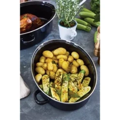 Cocotte Roaster 38 Cm Acier émaillé 5 Cocotte Roaster 38 Cm Acier émaillé -Pas Cher Cuire Joie Magasin 381007 2 1 Cocotte roaster 38 cm acier emaille Baumalu