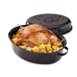 Lot Roaster 4 8 Personnes Avec Grille -Pas Cher Cuire Joie Magasin 38912 1 0 Lot Roaster 4 8 personnes avec grille Graniteware