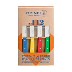Opinel Coffret De 4 Couteaux D’office N°112, 4 Couleurs Classiques -Pas Cher Cuire Joie Magasin 411054 1 1 Coffret de 4 couteaux d office N 112 4 couleurs Classiques Opinel