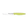 Couteau D'office Lame Crantée 11 Cm Vert Anis Bio Sourcé