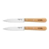 Opinel Lot 2 Couteaux Office N°112 Lame Lisse Inox 10 Cm Naturel