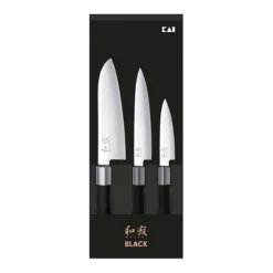Kai Set 3 Couteaux 10 Cm,15 Cm,18 Cm Wasabi Black