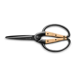 Ciseaux De Cuisine Forgés 21 Cm Noir Avec Inserts Bambou