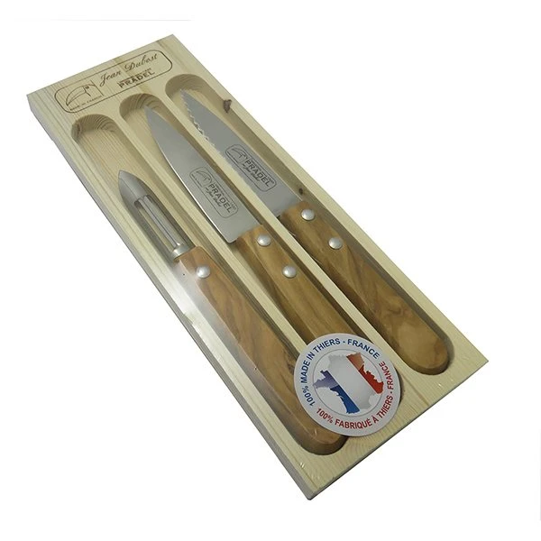 Coffret 3 Pièces: Office, Couteau Et éplucheur De Cuisine TRADI En Olivier 1 Coffret 3 Pièces: Office, Couteau Et éplucheur De Cuisine TRADI En Olivier