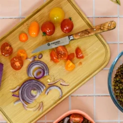 Couteau Office Bois D'olivier Lame Inox 8 Cm -Pas Cher Cuire Joie Magasin 471182 1 2 Couteau Office bois d olivier lame inox 8 cm Mathon