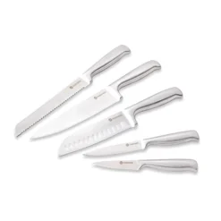 Set De 5 Couteaux De Cuisine En Inox -Pas Cher Cuire Joie Magasin 471243 4 8 Set de 5 couteaux de cuisine en inox Mathon