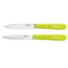 Opinel Set 2 Couteaux Office Lames Lisse Et Crantée 10 Cm Couleur Pomme