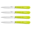 Opinel Set 4 Couteaux Office Lames Lisses Inox 10 Cm Coloris Pomme