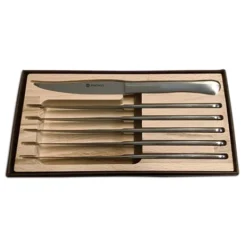 Set 6 Couteaux à Steak En Inox Maître D’hôtel -Pas Cher Cuire Joie Magasin 475110 1 6 Set 6 couteaux a steak en inox Maitre d hotel Mathon