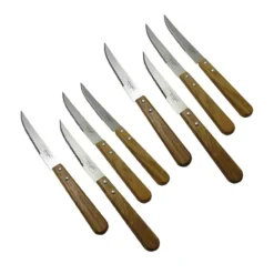 Lot De 8 Couteaux à Steak En Olivier