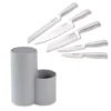 Lot Bloc Couteaux Universel Avec Porte-ustensiles Et Set De 5 Couteaux