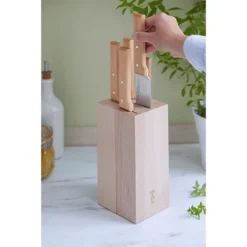 Opinel Bloc Pour 5 Couteaux En Hêtre 8 Opinel Bloc Pour 5 Couteaux En Hêtre -Pas Cher Cuire Joie Magasin 480005 3 2 Bloc pour 5 couteaux en hetre Opinel