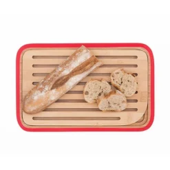 Planche à Pain En Bambou Rouge 28 Cm