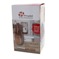 Bloc De 6 Couteaux Rustika -Pas Cher Cuire Joie Magasin 482000 2 1 Bloc de 6 couteaux Rustika Pradel Excellence