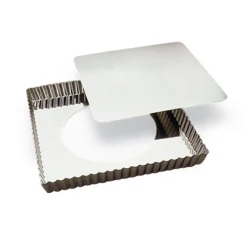 Moule à Tarte Carré Amovible En Fer Blanc