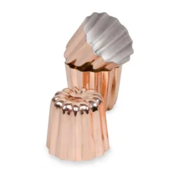 Patisse 3 Moules Cannelés à Canelés Bordelais 5,5 Cm Cuivre
