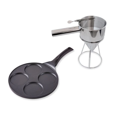 Lot Poêle 4 Pancakes Et Entonnoir à Piston 1 Lot Poêle 4 Pancakes Et Entonnoir à Piston