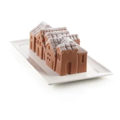 Silikomart Moule 3D Bûche Village Enneigé En Silicone -Pas Cher Cuire Joie Magasin 511158 1 2 Moule 3D buche village enneige en silicone Silikomart