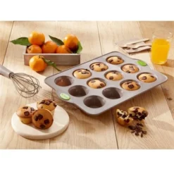 RigiFlex Plaque 12 Muffins En Silicone Structure Acier -Pas Cher Cuire Joie Magasin 512174 2 1 RigiFlex Plaque 12 muffins en silicone structure acier Mathon