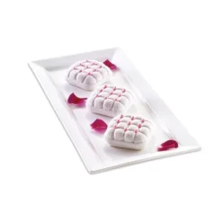 Silikomart Moule Silicone 6 Mini Gâteaux Elegenza Texture Matelassée