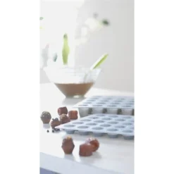 Lot 2 Grandes Plaques Silicone Mini-canelés Et Financiers -Pas Cher Cuire Joie Magasin 519025 2 1 Lot 2 grandes plaques silicone mini caneles et financiers Mathon