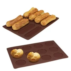 Lot 2 Flexi'plaques Silicone 8 éclairs Et 12 Choux