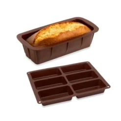 Lot De 1 Flexi'Moule Cake Et 1 Flexi'plaque 6 Petits Cakes En Silicone