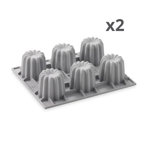 De Buyer Lot De Deux Moules 6 Canelés 1 De Buyer Lot De Deux Moules 6 Canelés