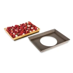 Moule à Tarte Amovible Rectangle Acier Revêtu Anti-adhérent Bords Cannelés 30 Cm -Pas Cher Cuire Joie Magasin 54104 1 5 Moule a tarte amovible rectangle acier revetu anti adherent bords canneles 30 cm Mathon