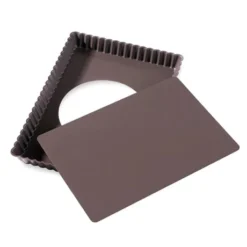 Moule à Tarte Amovible Rectangle Acier Revêtu Anti-adhérent Bords Cannelés 30 Cm -Pas Cher Cuire Joie Magasin 54104 2 5 Moule a tarte amovible rectangle acier revetu anti adherent bords canneles 30 cm Mathon