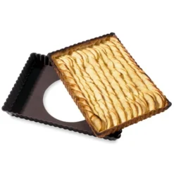 Moule à Tarte Amovible Rectangle Acier Revêtu Anti-adhérent Bords Cannelés 30 Cm -Pas Cher Cuire Joie Magasin 54104 3 5 Moule a tarte amovible rectangle acier revetu anti adherent bords canneles 30 cm Mathon
