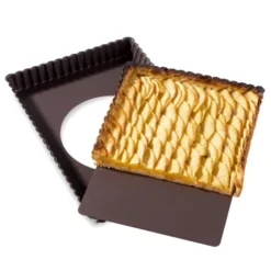 Moule à Tarte Amovible Rectangle Acier Revêtu Anti-adhérent Bords Cannelés 30 Cm -Pas Cher Cuire Joie Magasin 54104 4 5 Moule a tarte amovible rectangle acier revetu anti adherent bords canneles 30 cm Mathon