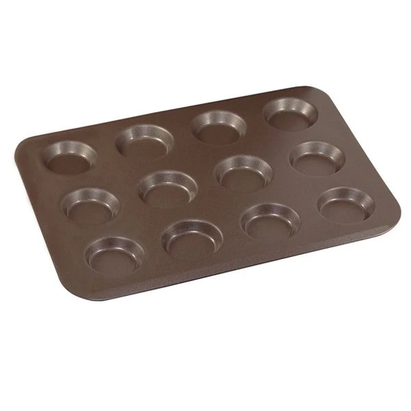 Plaque Anti-adhérente 12 Mini-tartelettes 1 Plaque Anti-adhérente 12 Mini-tartelettes