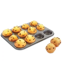 Plaque 12 Muffins Acier Revêtement Antiadhérent 35,5 Cm -Pas Cher Cuire Joie Magasin 544003 1 3 Plaque 12 muffins acier revetement antiadherent 35 5 cm Mathon