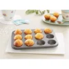 Plaque 12 Mini-muffins Acier Revêtement Antiadhérent 26 Cm