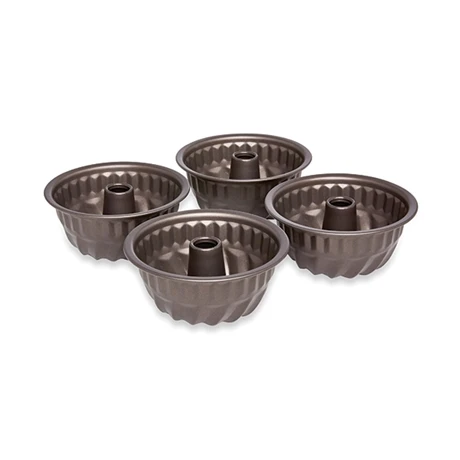 Set De 4 Moules à Mini Kouglof Acier Revêtement Antiadhérent 10 Cm 3 Set De 4 Moules à Mini Kouglof Acier Revêtement Antiadhérent 10 Cm – Image 3
