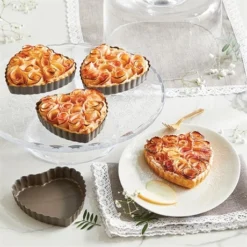 Set De 4 Moules à Tartelette Coeur Revêtement Antiadhérent 11 Cm -Pas Cher Cuire Joie Magasin 544009 2 4 Set de 4 moules a tartelette coeur revetement antiadherent 11 cm Mathon